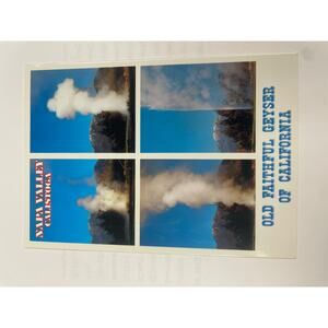 Vintage Calistoga Old Faithful Geyser Postcard Napa Valley California